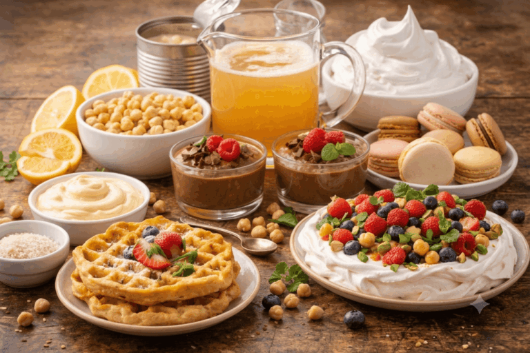 Aquafaba na confeitaria vegana: leveza, volume e textura perfeita